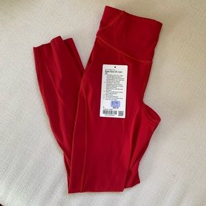 Lululemon 25” base pace in dark red size 4